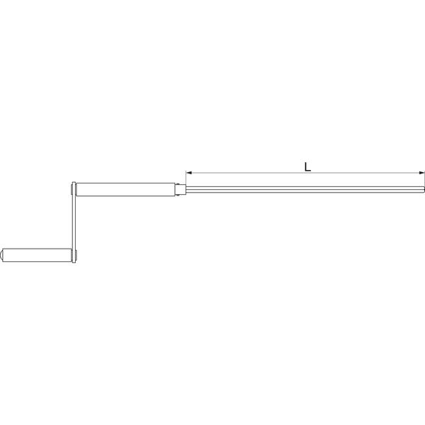 MACO RUSTICO Bedienungskurbel BLR ohne Kreuzgelenk, L=400 mm, schwarz (23859)