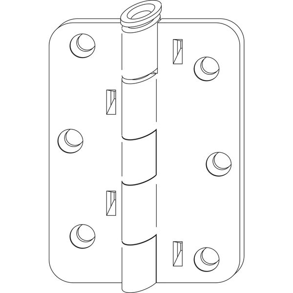 MACO RUSTICO Ladenmittelband gerade, Versatz 0 mm, für Faltläden, schwarz