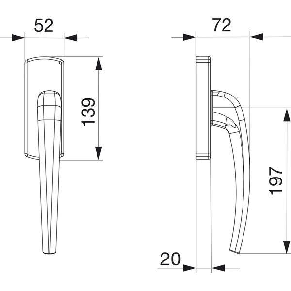 MACO SKB-Z Drehgriff für Aufsatzgetriebe