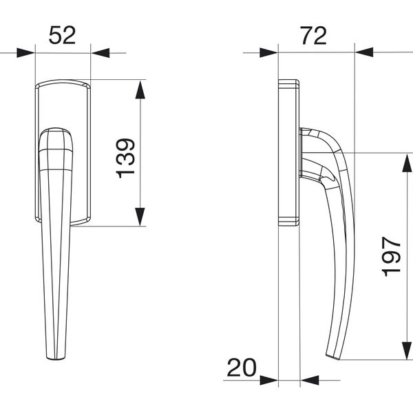 MACO SKB-Z Drehgriff für Aufsatzgetriebe
