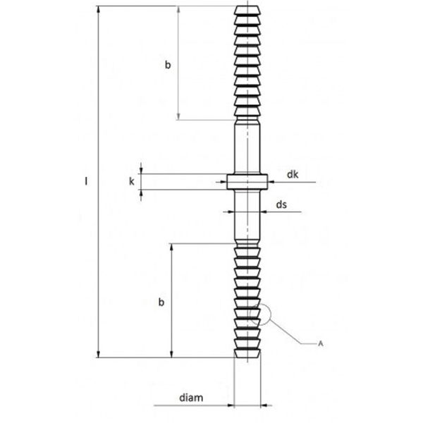 Tür- Blendenverbinder VB 15, ø5.2, L 70, Stahl verchromt