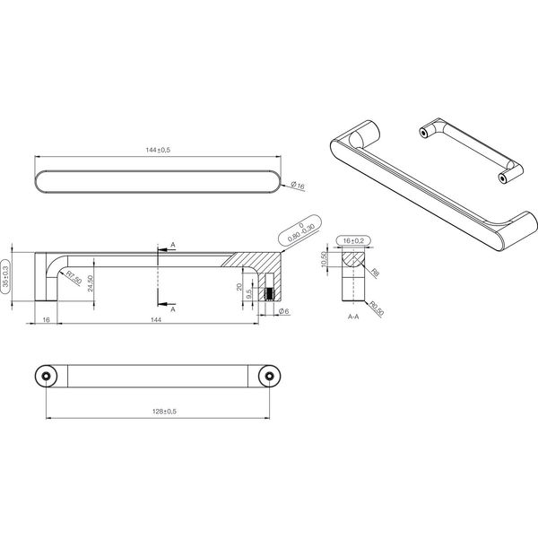 FURNIPART Möbelgriff Pinta