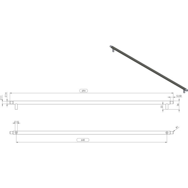 FURNIPART Möbelgriff Manor L