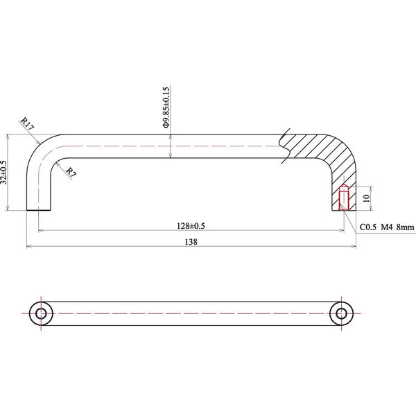 Möbelgriff Orotavo ø 10 mm