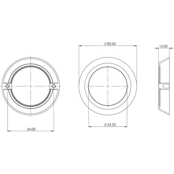 Alles im Griff Möbelgriff rund Oz ø 80 mm – idea als Schubladengriff & Schrankgriff verwendbar – trendiges Design, Zinkdruckguss schwarz matt