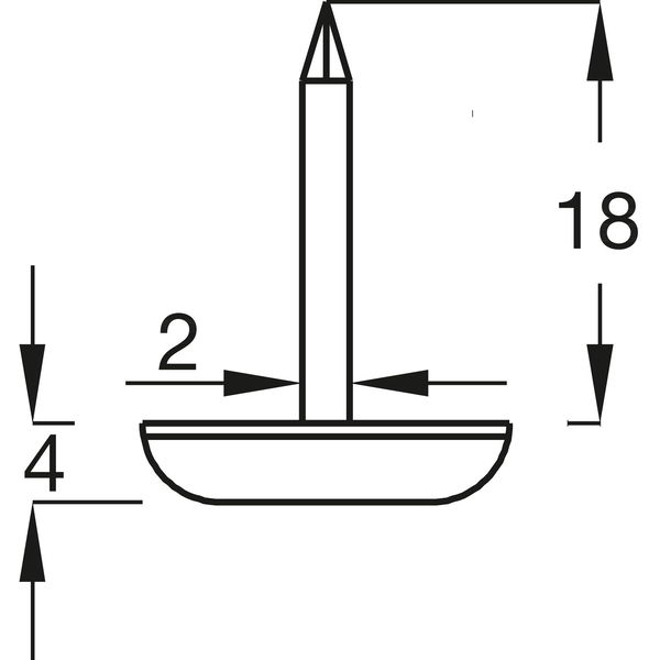 Nagelgleiter mit Einschlagstift und Stahlkappe, rund