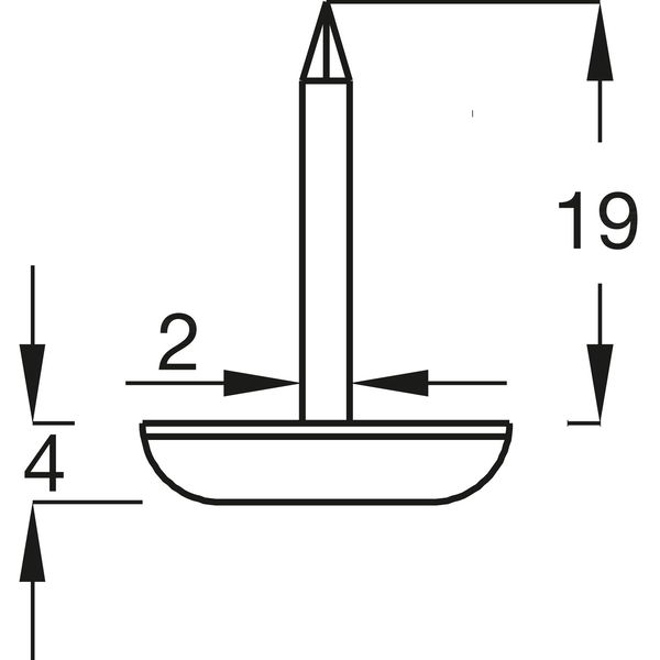 Nagelgleiter mit Einschlagstift und Stahlkappe, rund