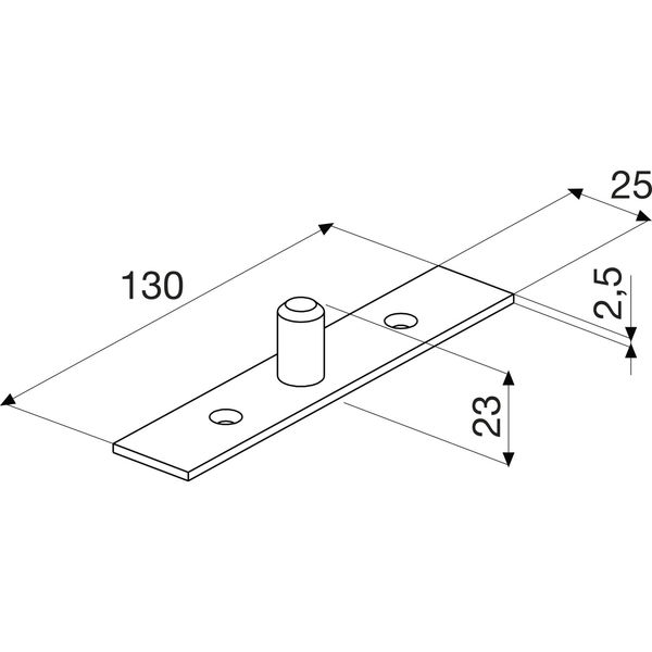 Oberer Zapfen für Verto, Zapfenhöhe 23 mm, Edelstahl