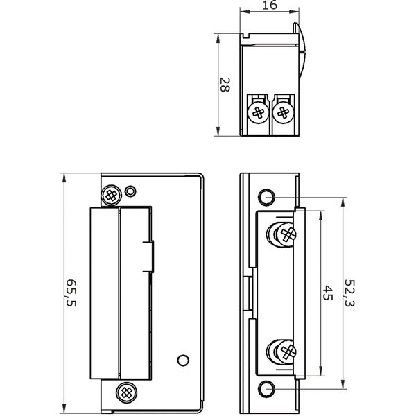 Türöffner 5U4X10, 9-13 V,Ruhestrom, Standard, ohne Schließblech