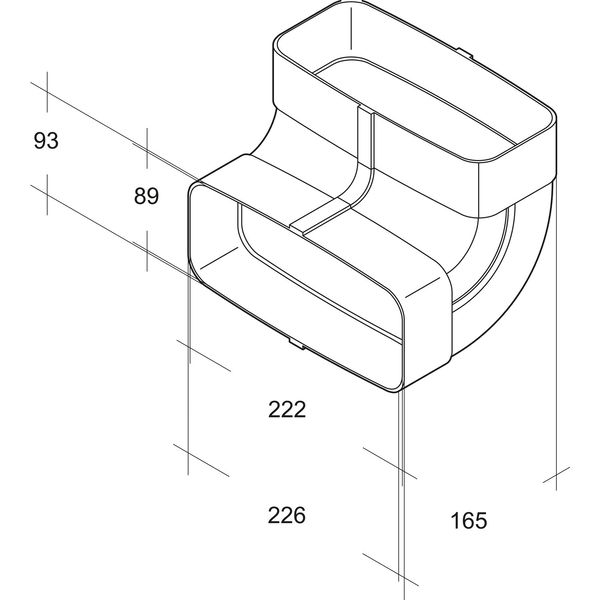 Abluftkanal-Set Abluftschlauch adapter zu Flow-In Dunstabzugshaube, System 222×90