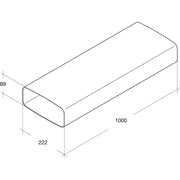 Abluftkanal-Set Abluftschlauch adapter zu Flow-In Dunstabzugshaube, System 222×90