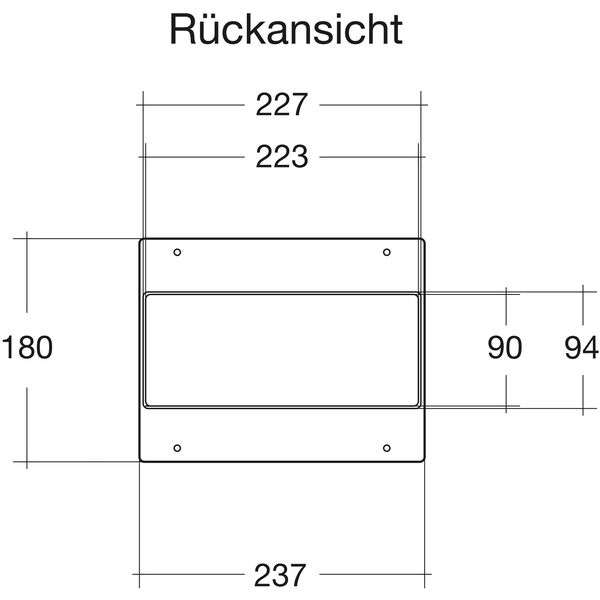 OPTIMAIRO Mauerkasten N37130, System 222 x 90 mit Rundrohr Ø 150 mm