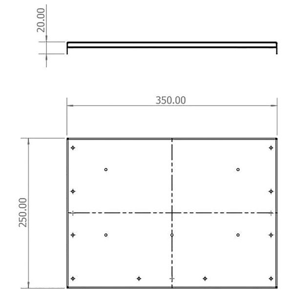 PS Einbautresor HooD – versteckter Safe für Regale und Tische – Geheimfach Möbel mit Bluetooth, Edelstahl