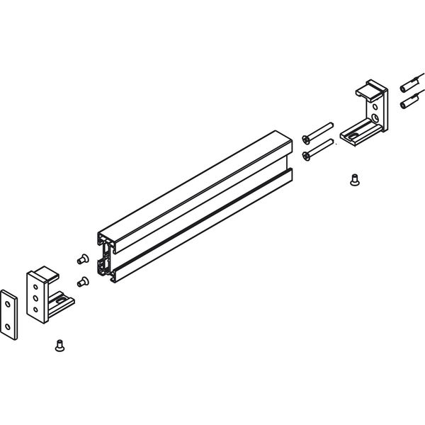 ALU-STYLE GP System Querstrebe 280mm alufarbig