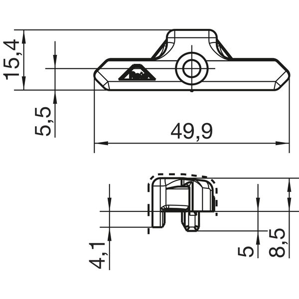 ROTO NT/NX Schließstück PVC 13V KBE/KÖMMERLING/TROCAL Zink