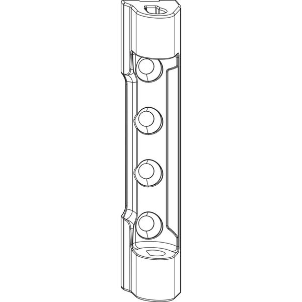 ROTO NX Axerlager Standard PVC mit 2 Bohrzapfen 6 mm 130 kg silber