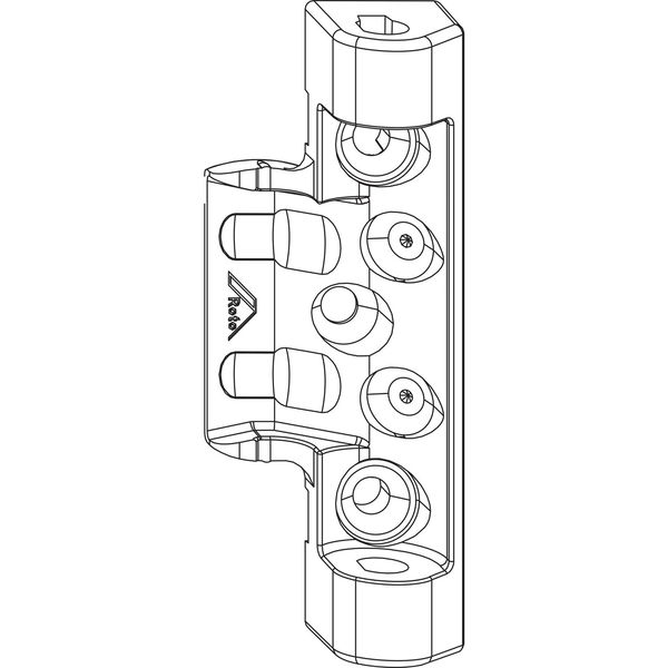 ROTO NX Axerlager T Standard 12/20 Holz 9/13V mit 2 Bohrzapfen 7 mm silber