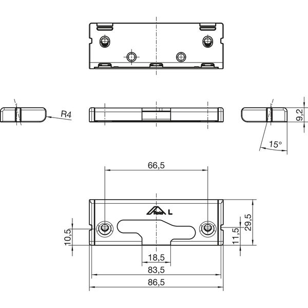 ROTO Patio Alversa Spaltlüftungsschließstück-Set Holz Eurofalz 30 mm 13V