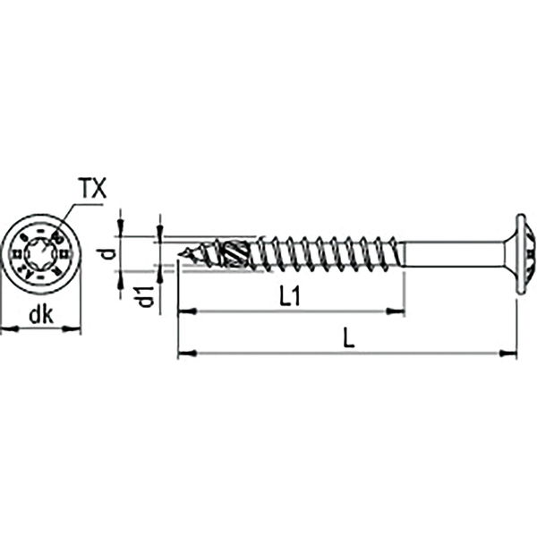 REISSER Holzbauschraube Tellerkopf Teilgewinde Torx Edelstahl A2