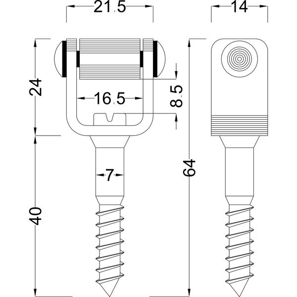 Rollkloben 40 mm, Stahl verzinkt