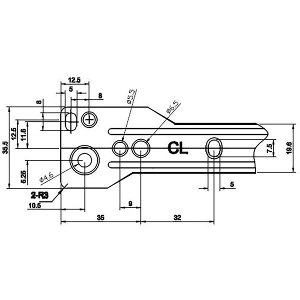 Rollschubführung Standard Teilauszug 180X weiß