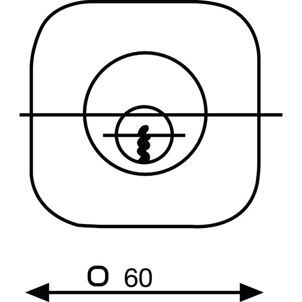 Rosette für Außenzylinder AZ29 mit Bohrung ø 30 mm, 60 x 60 mm, Stahl vernickelt