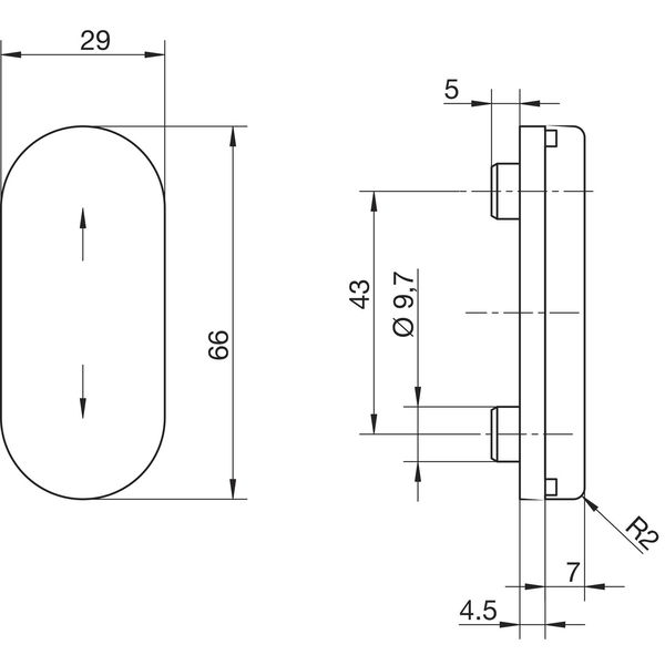 ROTO Steckrosette ROTOLINE – m. Schiebehangerl, Aluminium champagne eloxiert