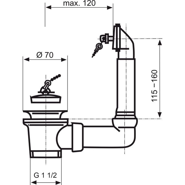 6/4″ Stopfen-Überlauf-Ventil