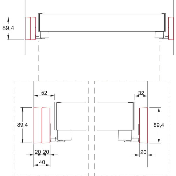 SERVETTO Distanzstücke Papillon anthrazit