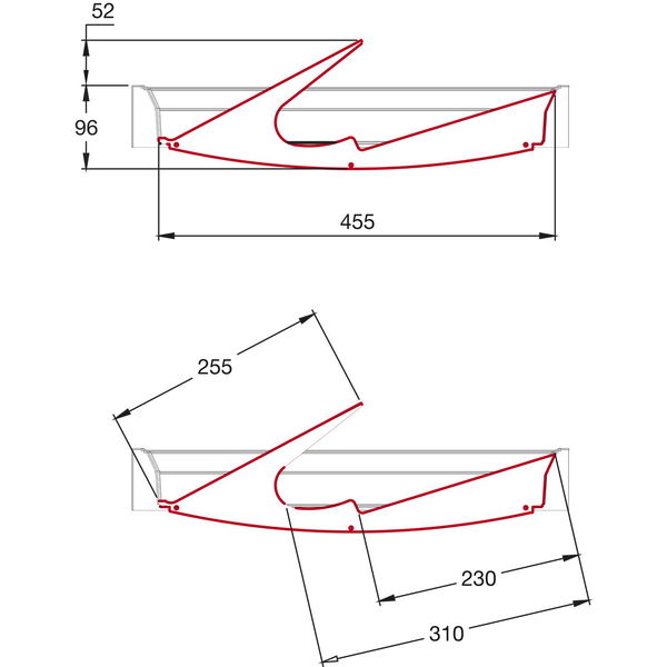 SERVETTO Schuhablage-Modul Papillon rauch-anthrazit