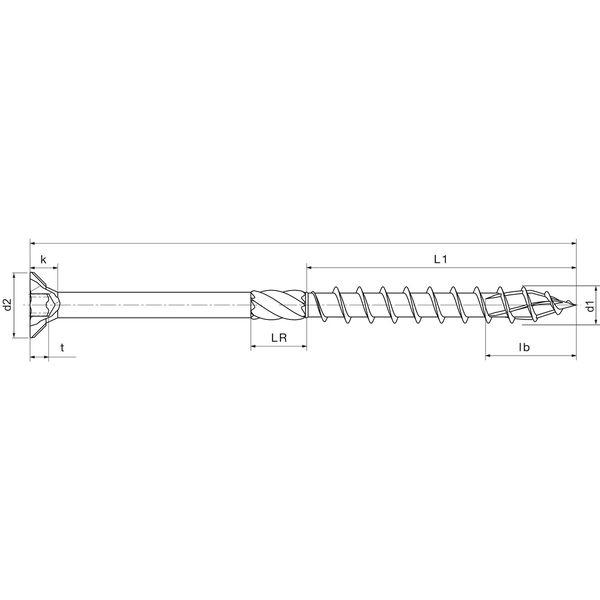 SPEED Holzbauschraube Senkkopf 4-5 mm Torx Teilgewinde – Stahl verzinkt-weiß