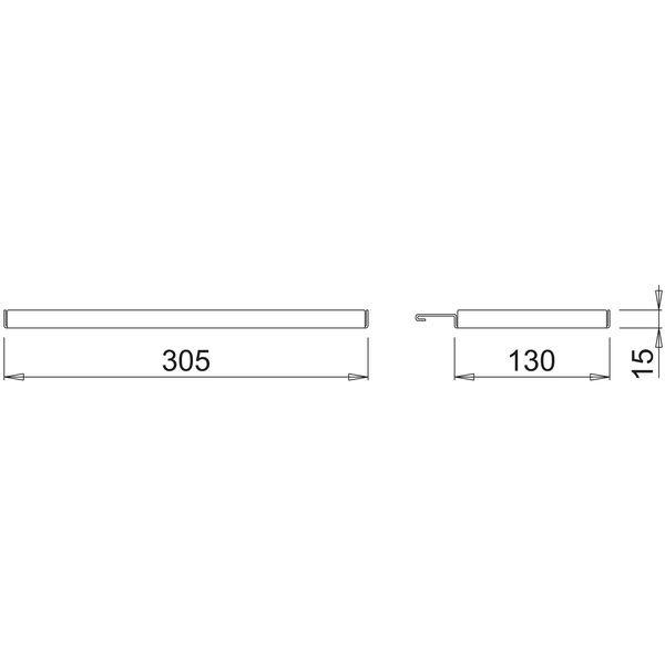 Domus Line Systema Bord 300mm, für Nischenleuchte Domus Line Systema