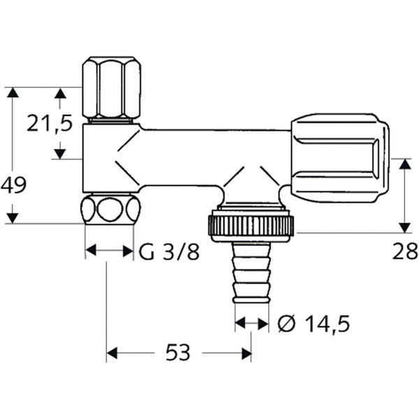 Schell Geräteventil 3/8 Zoll Comfort für Eckventil – Eckfix, Messing verchromt