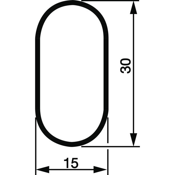 Schrankrohr Spezial Oval L 1000 mm