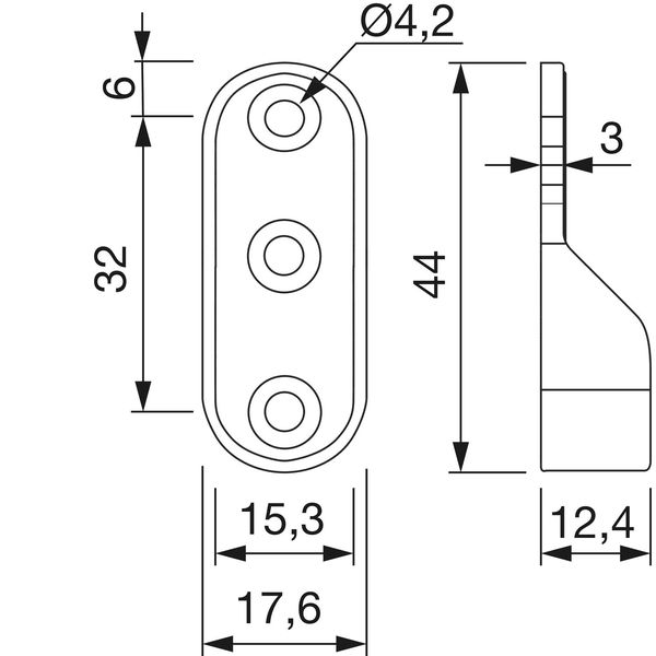 Schrankrohrlager Oval 1