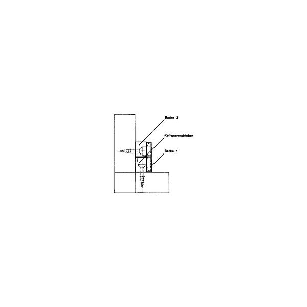 Schrankverbinder KM 270, 34 x 30 x 19 mm, Kunststoff weiß