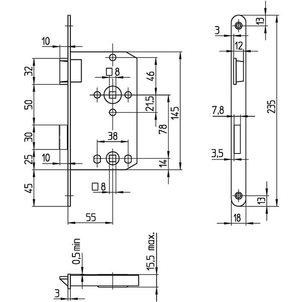 SAG Einstemmschloss 1 413000