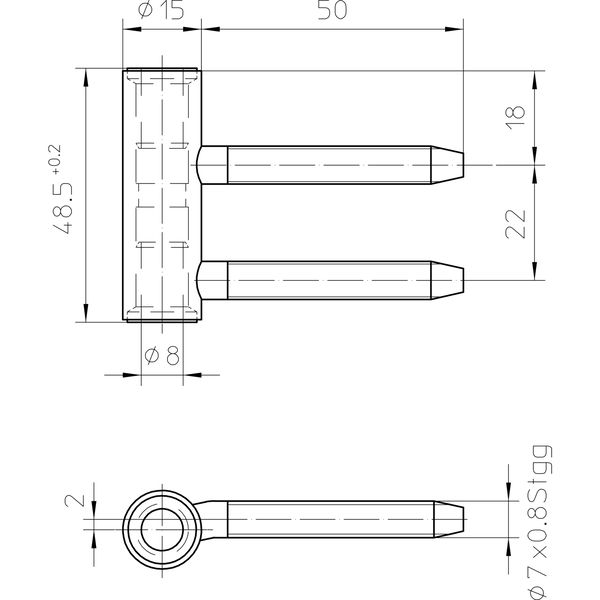 SIMONSWERK Türband-Rahmenteil V 4400 WF 48,5 SO 2mm