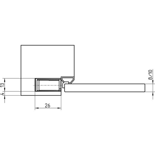 SIMONS Schließmagnet Keep Close KCM 50, 195 x 13 mm, Edelstahl-Effekt