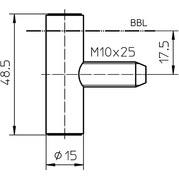 SIMONSWERK Türband-Rahmenteil V 4700 WF, Band ø 15 mm