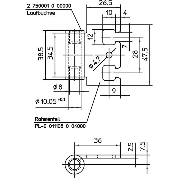 SIMONSWERK Türband-Rahmenteil V 7800 WF V Futterzarge