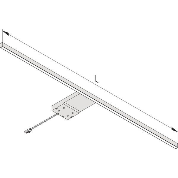 Spiegelleuchte LD 8104 300mm schwarz 24 V/DC