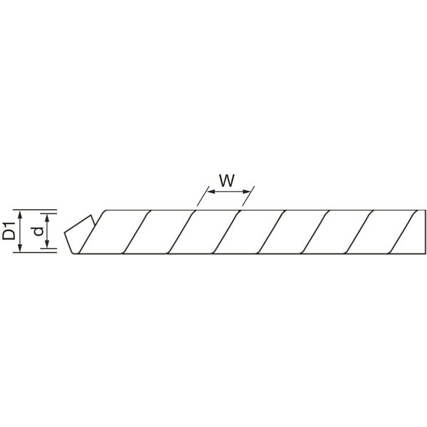 WKK Spiralband – Kabelkanal 10m ideal zum Bündeln von Kabel, Bündeldurchmesser ø 9-65mm, Polyethylen transparent