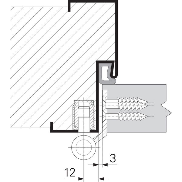 SFS Steckband für Stahlzargen mit M 10 x 1 Gewinde, Flügelteil zum Aufschrauben