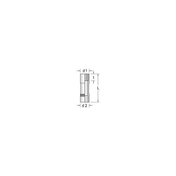 GEDORE Steckschlüssel-Einsatz 1/2″ No. D 19 L 12-kant, lang
