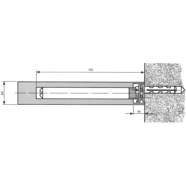 Tablarträger Nova 20, Tablarstärke 24 mm, Bohrtiefe 114 mm, Stahl glanzverzinkt