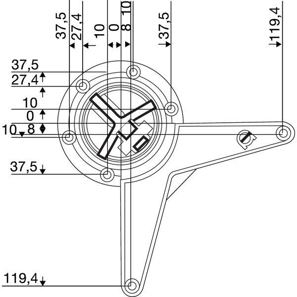 CAMAR Tischfuß Ersatz-Einzelteile zylindrisch/Aluminia ø 60 mm