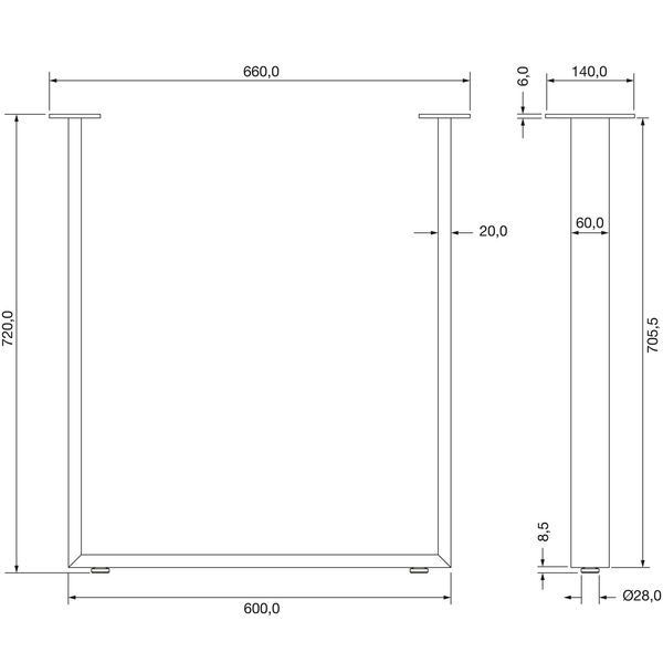 SIMAUSROM Tischkufe Regular Slim