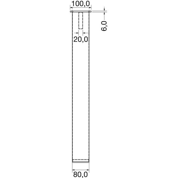 Tischkufe A-Form 80×20 mm, B 700, H 720 mm