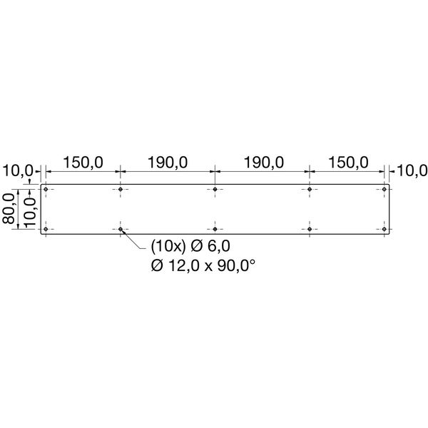 Tischkufe X-Form 80×20 mm, B 700, H 720 mm